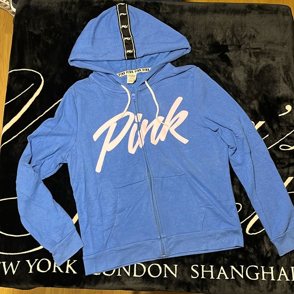 Victoria’s Secret PINK Zip-up Hooded Sweater size Large
